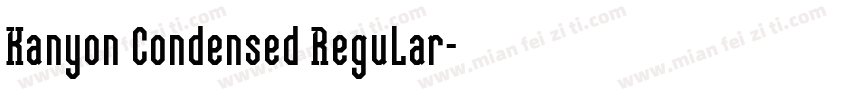 Kanyon Condensed Regular字体转换
